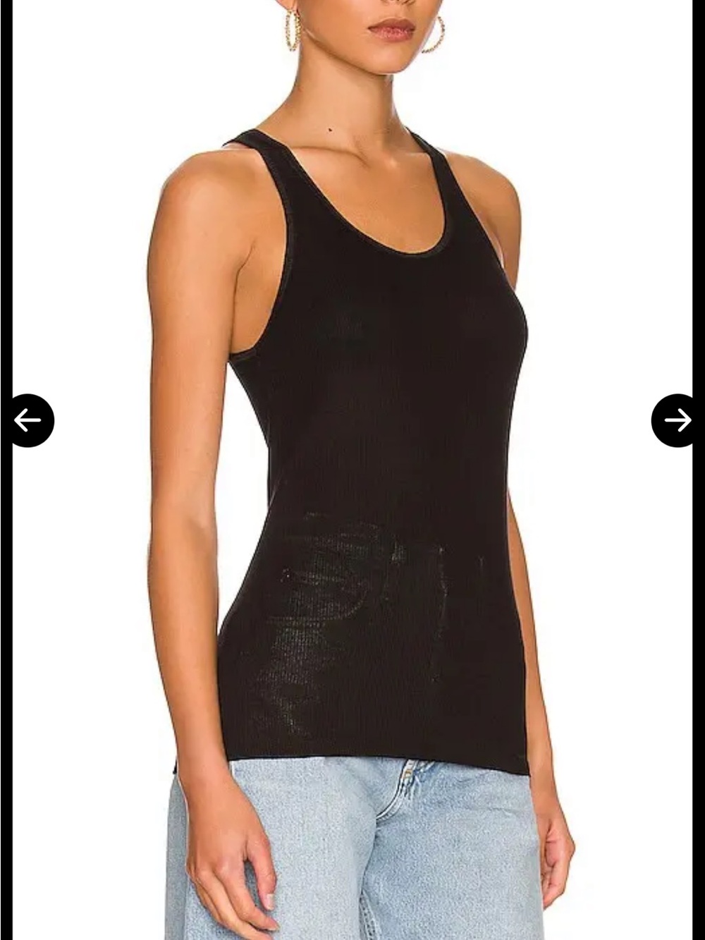 nwt agolde black tank xs
